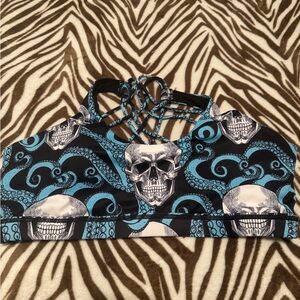 Skull and Tentacle Print Sports Bra CVG • LIKE NEW CONDITION